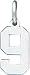 Sterling Silver Small Number 9 Charm