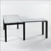 Euro Style 27370A+G Ballard Desk w/Keyboard Tray Wenge/Silver Printed Glass