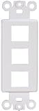 DECORA TYPE KEYSTONE INSERT 3 PORTS WHITE