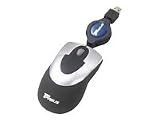 Targus Notebook Optical Retractable Mouse - Mouse - optical - wired - USB - black, silver