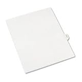 (Price/PK)Index Divider, Exhibit 7, Side Tab, 25/PK, White