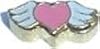 Low price Clearly Charming Heart with Wings Floating Heart Locket Charm