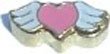 Heart with Wings Floating Charm for Heart Lockets