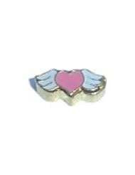 Heart with Wings Floating Charm for Heart Lockets