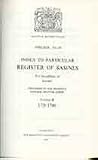 Index to particular register of sasines for sheriffdom of Lanark preserved in Her Majesty's General Register House