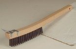 Long Handle Wire Brush with Scraper