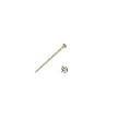 Silver Gold Plated Ball Nose Stud - 1.5 mm Straight with CZ - Sold Individually
