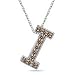 Initial Pendant - 0.22 Ct Brown Diamond \'I\' Initial Pendant