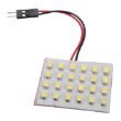 2x Blanc Pure PANNEAU 1210 SMD 24 LED ADAPTATEUR T10 W5W Ba9s / C5w NAVETTE Ampoule 12V auto voiture interieure lumiere tableau de bord 6000K