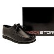 BOYS GIRLS ROCKSTORM CHILDRENS KIDS MENS BLACK SCHOOL SHOES COATED LEATHER LACE UP SIZE 13-6
