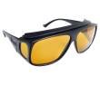 Fit Overs Sunglasses - The Medium Classic Sports Collection Sunglasses Designed to Be Worn Over Frames Not Exceeding 133mm X 48mm - Matte Black Frame/polarized Trilenium Gold Lens