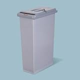 RCP9W15GRA - Slim Jim Confidential Document Container with Lid Light Gray