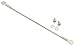 Door Restraint, steel, zinc plated, plastic cover, 163mm