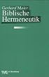 Biblische Hermeneutik