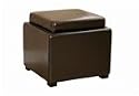 Brown - Tate Tray Ottoman Cube Storage