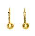 14k Yellow Ball Lever-Back Earrings