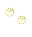 14k Yellow Peace Sign Friction-Back Earrings