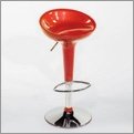 Euro Style 0-4339RED Ashley Bar/Counter Stool Red/Chrome