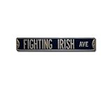 Fighting Irish Avenue Sign 6 x 36 NCAA College Athletics Street Sign