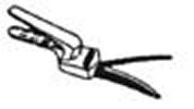 Snap-cut POLY HDLE. VERTICAL SWEEP GRASS SHEARS
