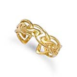Image of Jewelco London 9ct Solid gold hand finished fancy style Toe Ring ( 1.4g )