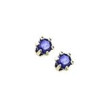 14kt. Yellow Gold Child's Blue Sapphire Stud Earrings