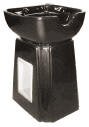 Salon Ceramic Pedestal Sink (Black)