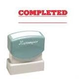 Shachihata 1214 Completed Ink Stamp, 1/2x1-5/8, Red Ink