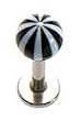 Surgical Steel Ball UV Black Labret Sold as a Pair