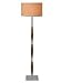 Seascape Lamps Stuart II Floor Lamp-Walnut-Woven Rust Stuart Shaded