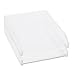 Kantek AD-15 Clear acrylic double letter tray, front load, self-stacking, letter size