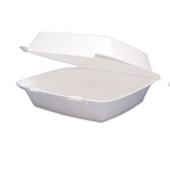 DARTCarryout Food Container, Foam Hinged 1-Comp, 9 1/2 x 9 1/4 x 3, 200/Carton