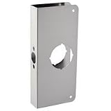Lock Replacement Parts: Door Reinforcer, 4"W x 9"L Brushed Nickel