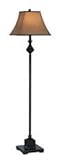 Lite Source C61151 Bandele Floor Lamp, Dark Bronze with Beige Fabric Shade