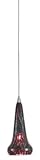LBL Lighting HS330RDSCLEDMR2 Bellboy Pendant - 2 Circuit Rail, Satin Nickel Finish with Red Glass - LAMPING OPTION - LED