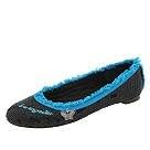 Buy Kitson Gurly | Ladies Dress Flat Shoes Black Sequins W Turquoise Fringe by kitson