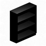 Metal Bookcase - Black by United Stationers