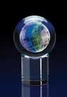Miniatura Cristal Grabado Del Globo Terr�queo