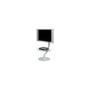 BDI Aspect 9760 Flat Panel TV Stand with Oval Shelf - Silver