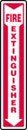 FIRE EXTINGUISHER (ARROW) 18 x 4 Adhesive Dura Vinyl 5 Yr Sign