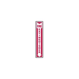 FIRE EXTINGUISHER (ARROW) 12" x 4" Plastic Sign