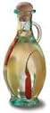Tablecraft H9220 - 8-oz Tuscany Green Glass Olive Oil Bottle w/ Cork Stopper