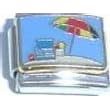 Clearly Charming Beach and Umbrella Italian Charm Bracelet Link