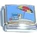 Clearly Charming Beach and Umbrella Italian Charm Bracelet Link