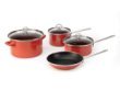 Chantal 7 Piece Enamel-on-Steel Cookware Set, Chili Red Glossy