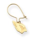 14K Arizona Cardinals Plain Logo Kidney Earrings - NF31