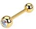 Aurora Borealis Swarovski Crystal Gold Tongue Bar