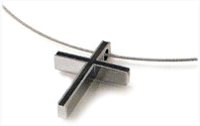 Boccia Damen-Anh&auml;nger Titan Kreuz Kaltemail Schw. 0714-02 Preisvergleich