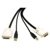 Cables to Go - Video / USB cable - 4 pin USB Type A, DVI-D (M) - 4 pin USB Type B, DVI-D (M) - 6 ft