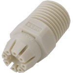 いけうち ラウンド型エアーノズル PP樹脂製 1/4オス Φ1.0 (1個) 1/4MTF-R8-010PP-IN